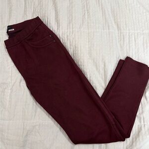 Anthropologie Deep Burgundy Jeggings